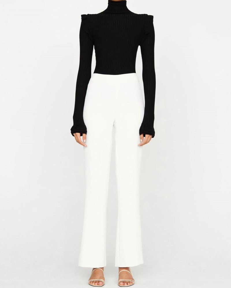 Front of a model wearing a size 12 Mia Slim Pant In Bone in Bone by Marie Oliver. | dia_product_style_image_id:358909